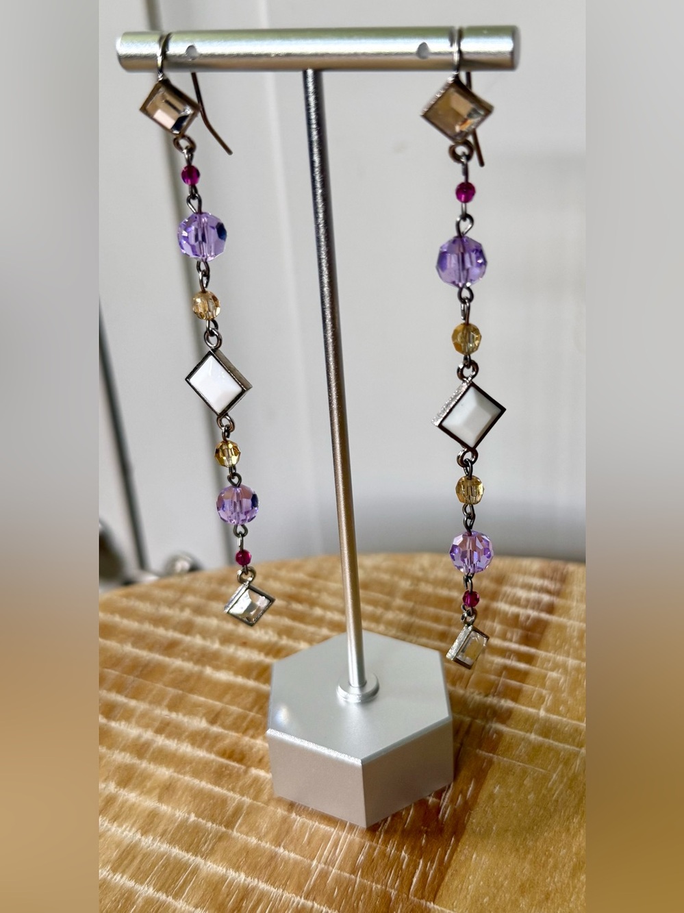 Vintage Neiman Marcus Gold Lightweight Long Drop Earrings